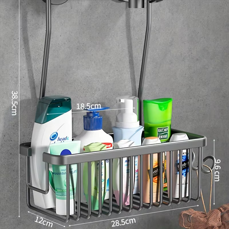 Hanging Shower Caddy – Bathroom Storage Rack and Basket for Organizing Toiletries and Accessories