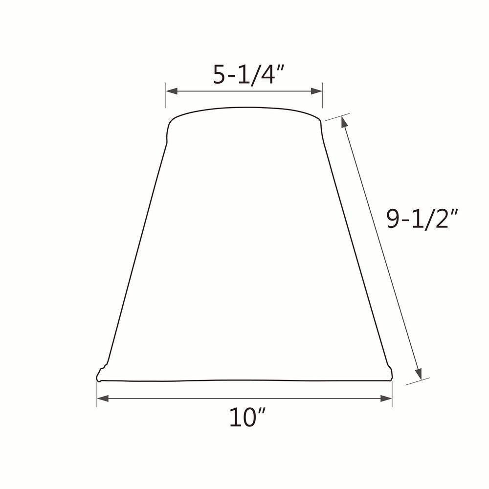 10" x 9.5" Black Hexagon Bell Lamp Shade – Vertical Piping Detail