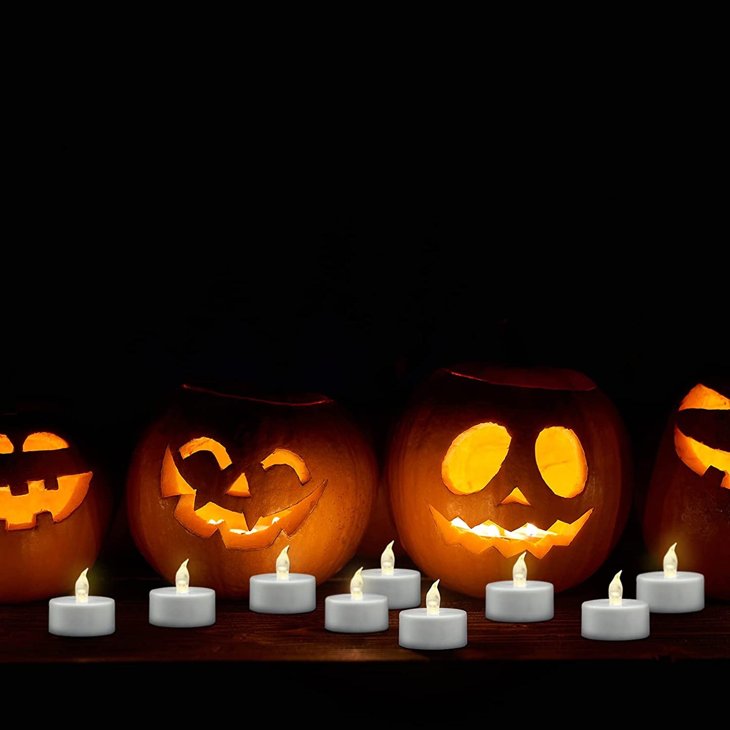 24-Pack Flameless LED Tea Light Candles – Realistic Flickering Battery-Operated Tealights in White for Parties, Decor & Gift Ideas