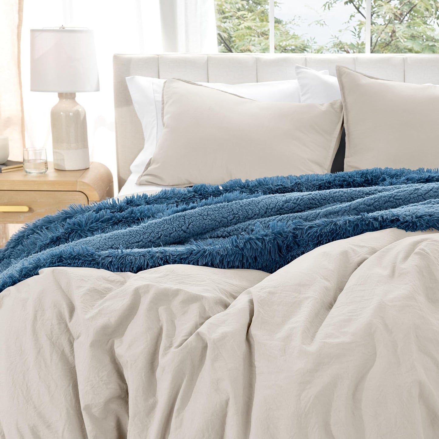 Ultra Soft Washed Microfiber Duvet Cover Set – Twin/Twin XL, Linen-Like Look with Zipper Closure, Corner Ties & 1 Standard Pillow Sham (Fog Gray)