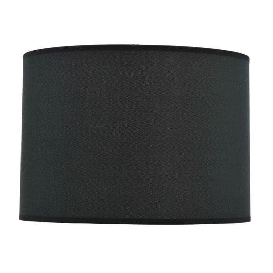 14" x 10" Black Hardback Drum Lamp Shade – Cylindrical Design