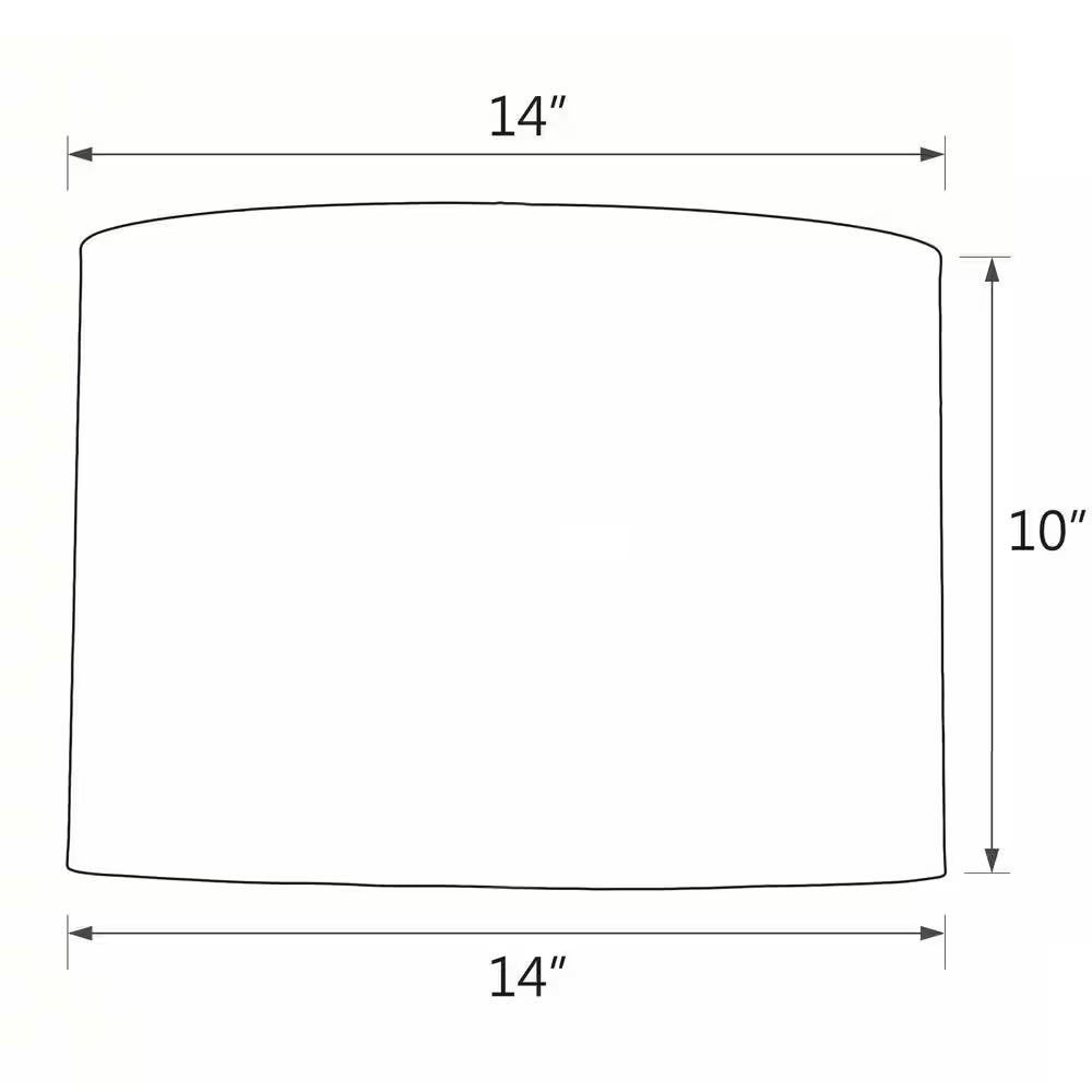 14" x 10" Black Hardback Drum Lamp Shade – Cylindrical Design