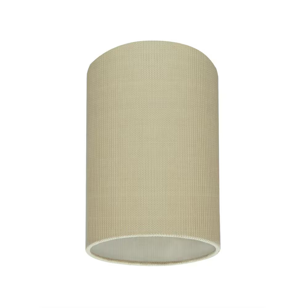8" x 8" Brown Drum Lamp Shade – Checker Pattern Cylindrical Design