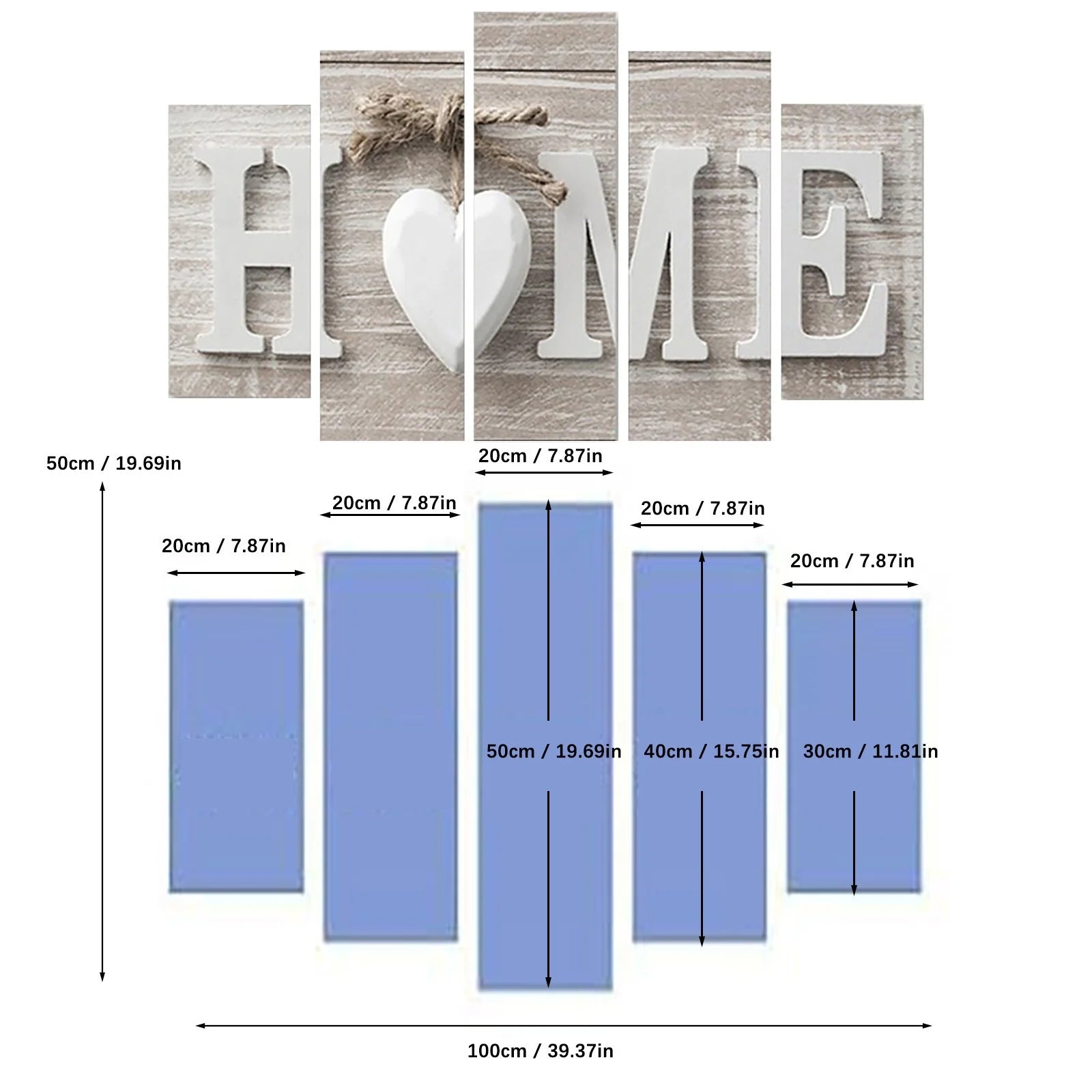 5-Piece Canvas Wall Art Set – Modern Home Decor for Living Room or Bedroom Wall Decorations