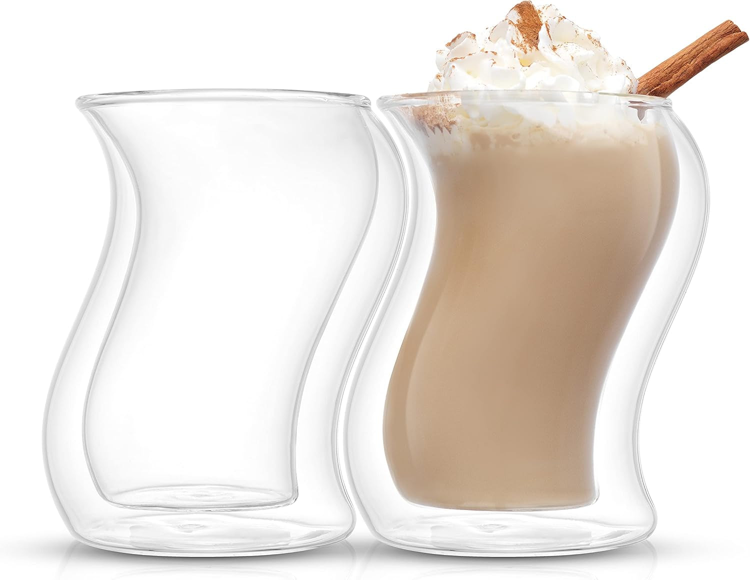 Pivot Set of 2 Double Insulated Tumblers – 13.5 oz Elegant Glasses for Coffee, Tea & Cold Beverages