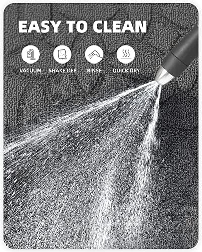 Non-Skid Kitchen Runner Rug – 18" x 59" Machine Washable Floor Mat, Easy to Clean, Grey