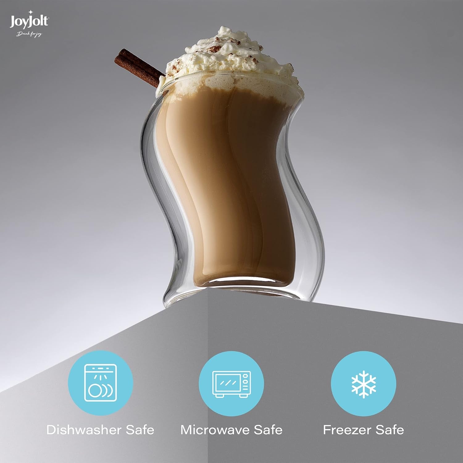 Pivot Set of 2 Double Insulated Tumblers – 13.5 oz Elegant Glasses for Coffee, Tea & Cold Beverages