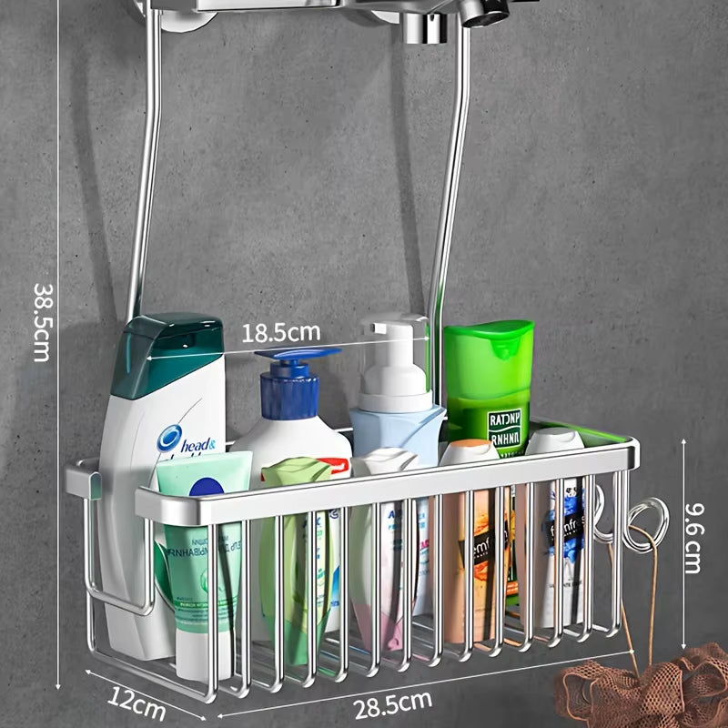 Hanging Shower Caddy – Bathroom Storage Rack and Basket for Organizing Toiletries and Accessories