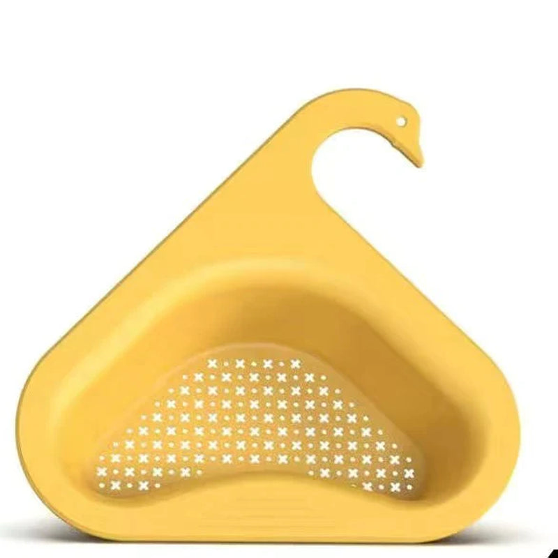 Household Sink Hanging Fruit and Vegetable Filter Water Drain Basket Kitchen Dry and Wet Separation Swan Drain Basket
