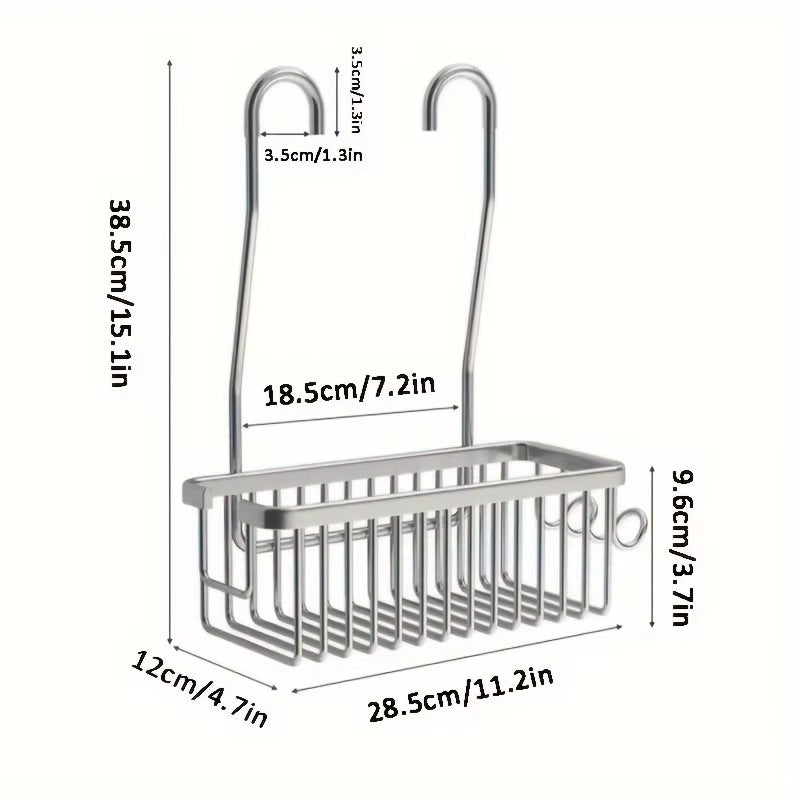 Hanging Shower Caddy – Bathroom Storage Rack and Basket for Organizing Toiletries and Accessories