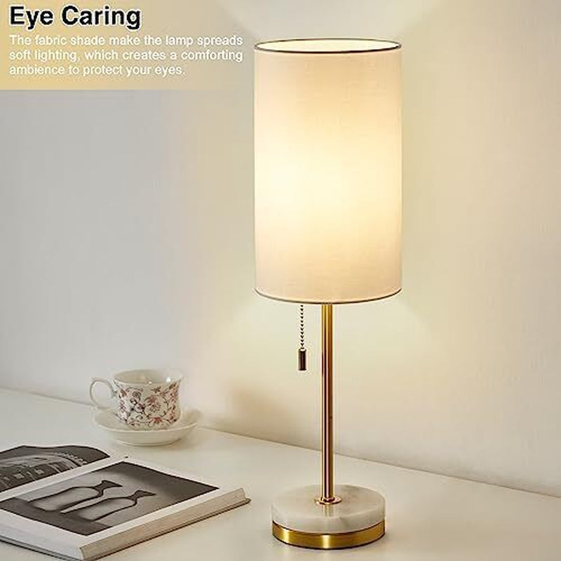 Set of 2 Gold Table Lamps for Bedroom – Elegant Bedside and Nightstand Lighting